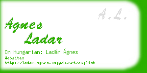 agnes ladar business card